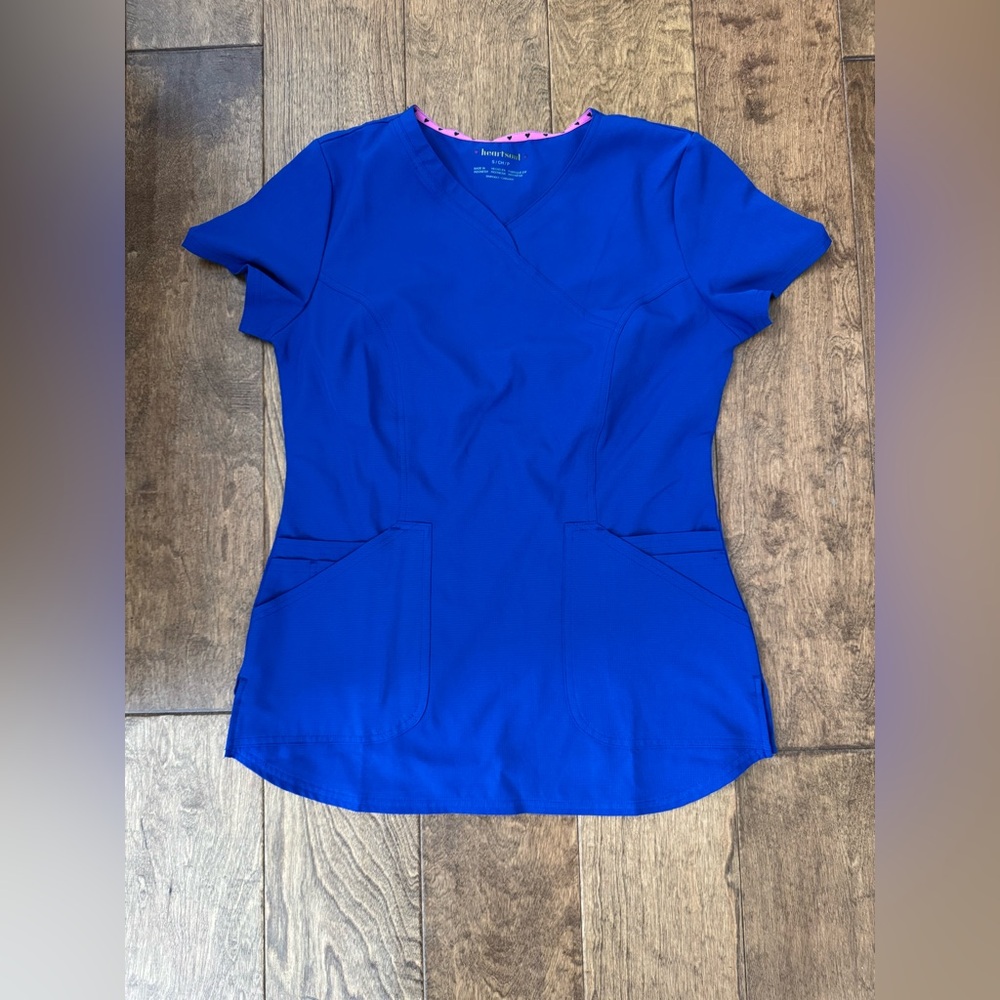HeartSoul Women’s Mock Wrap Scrub Top